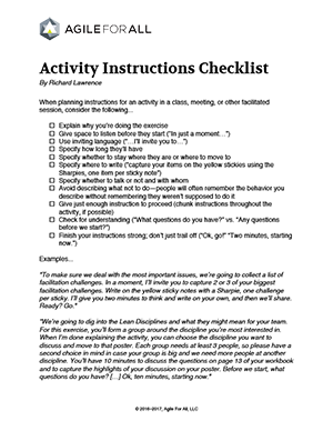 Download the Activity Instructions Checklist